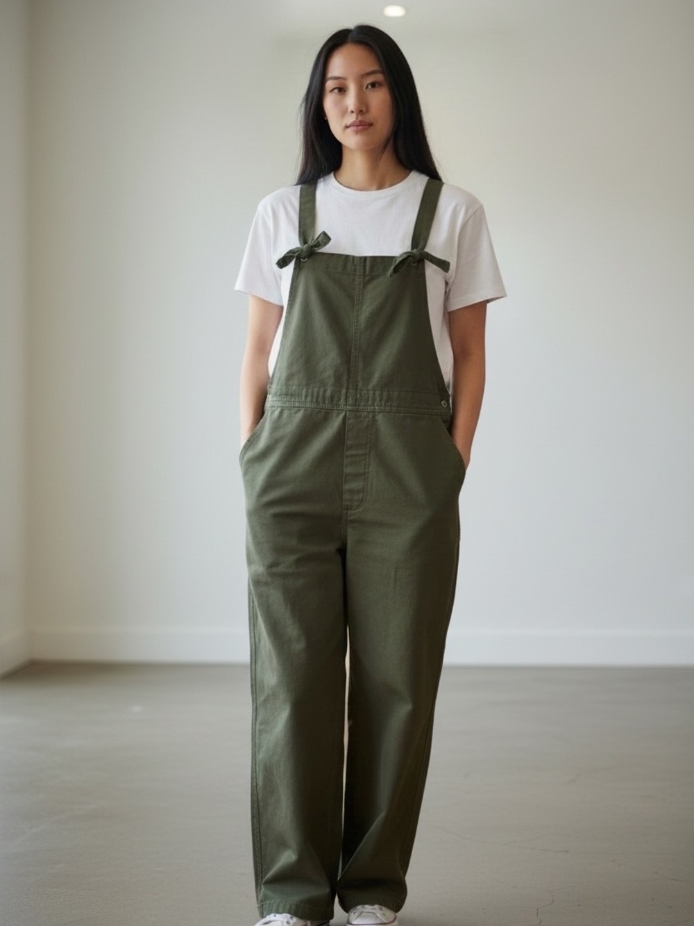 Zenana Women's Olive Green Overalls
